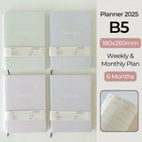 Sổ lịch Planner 2025 size B5 sổ kế hoạch 6 tháng Crabit Planerin Collection (Mẫu ngẫu nhiên)