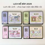 Lịch để bàn 2025 có ghi chú kèm lịch âm Rắn Săn Mồi Crabit Calendar (Mẫu ngẫu nhiên)