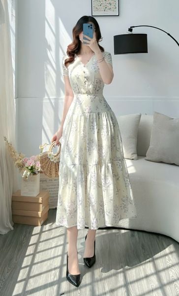 Đầm Xô Cotton Thiết Kế TuTu Store Phù Hợp Đi Chơi Dành Cho Nữ - Mã D1238