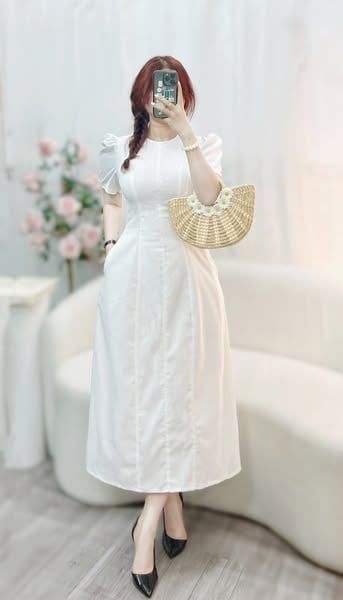 Đầm Dáng Dài Đi Tiệc Đơn Giản Nhẹ Nhàng Thanh Lịch  Thiết Kế TuTu Store  Mã D510