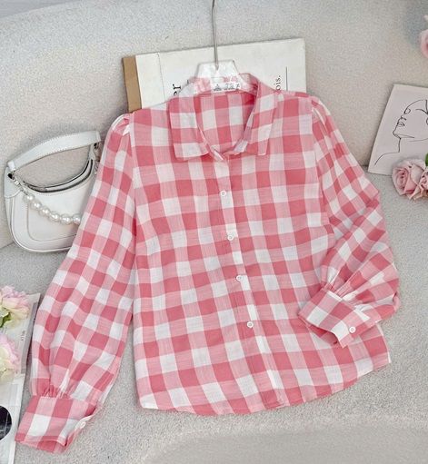 Áo Sơ Mi Caro Cotton Thiết Kế TuTu Store Dành Cho Nữ - Mã A445