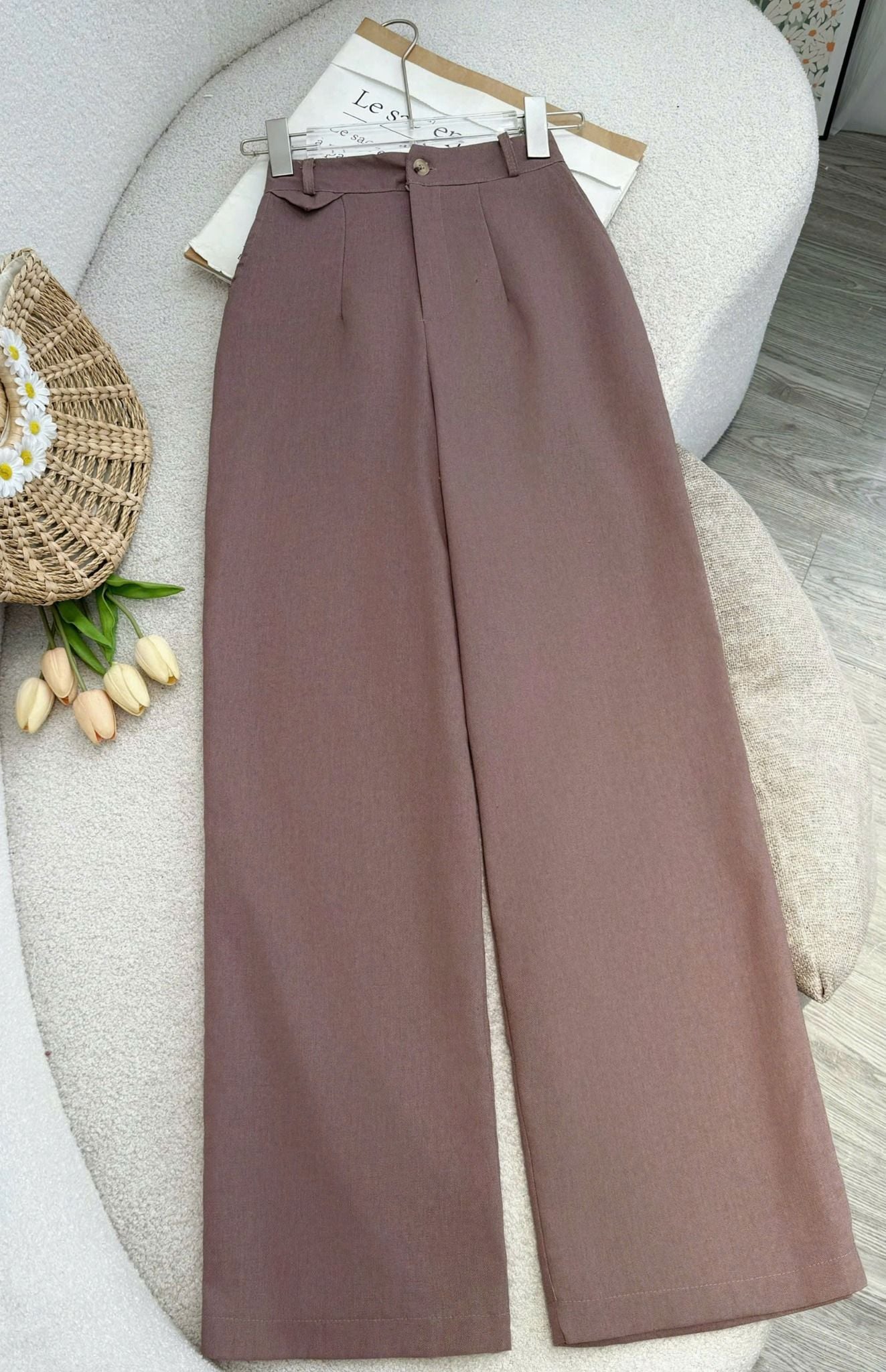 Quần Linen Cotton Thiết Kế TuTu Store Phù Hợp Đi Làm Dành Cho Nữ - Mã QS602