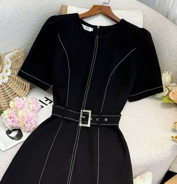  Đầm Bố Lenin Thiết Kế TuTu Store Phù Hợp Đi Làm Dành Cho Nữ - Mã D1108 