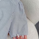  Đầm Linen Cotton Sọc Thiết Kế TuTu Store Phù Hợp Đi Chơi Dành Cho Nữ - Mã D1185 