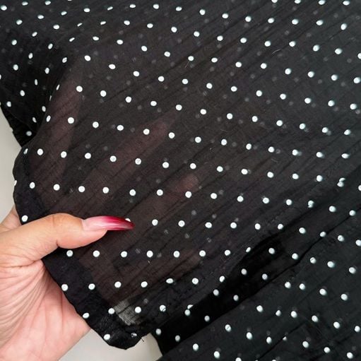 Đầm Tơ Nhăn Chấm Bi Thiết Kế TuTu Store Phù Hợp Đi Làm Dành Cho Nữ - Mã D1134
