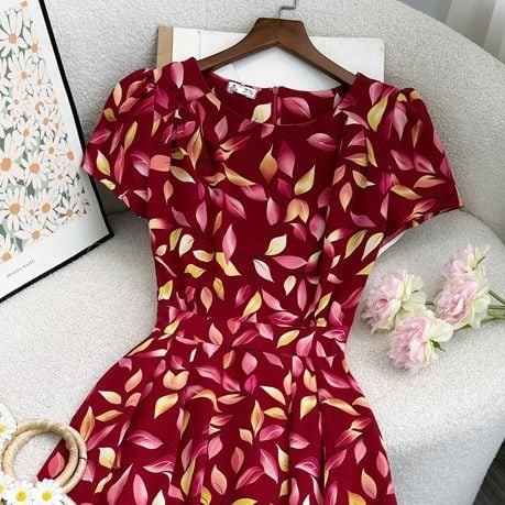 Đầm Lụa Nhật Thiết Kế TuTu Store Phù Hợp Đi Chơi Dành Cho Nữ - Mã D1163