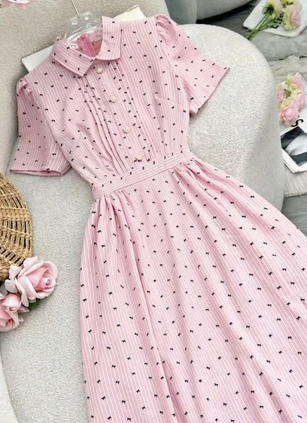 Váy Bố Sọc Thun Thiết Kế TuTu Store Dành Cho Nữ - Mã D942