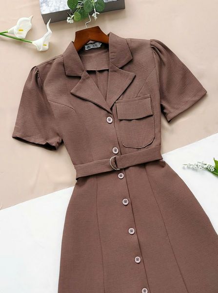 Váy Linen Gân Thiết Kế TuTu Store Dành Cho Nữ - Mã D922