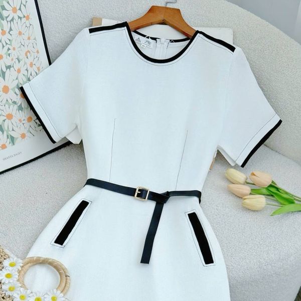 Đầm Linen Xước Thiết Kế TuTu Store Phù Hợp Đi Làm Dành Cho Nữ - Mã D1192