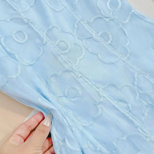 Đầm Voan Tơ Thêu Họa Tiết Đơn Giản Thiết Kế TuTu Store Dành Cho Nữ - Mã D917