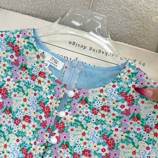 Đầm Lụa Nhật Hoa Nhí Thiết Kế TuTu Store Phù Hợp Đi Chơi Dành Cho Nữ - Mã D1106