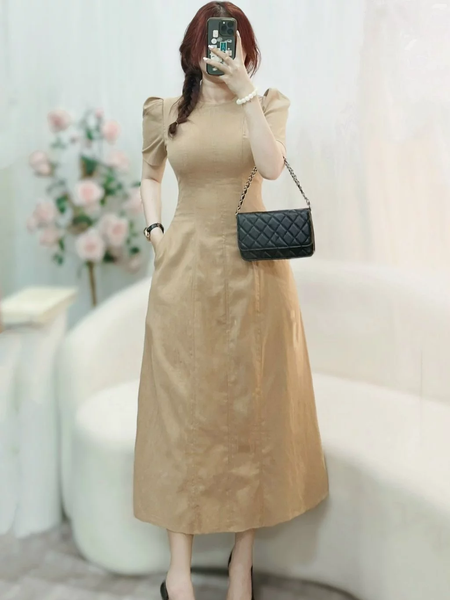 Đầm Dáng Dài Đi Tiệc Đơn Giản Nhẹ Nhàng Thanh Lịch  Thiết Kế TuTu Store  Mã D510