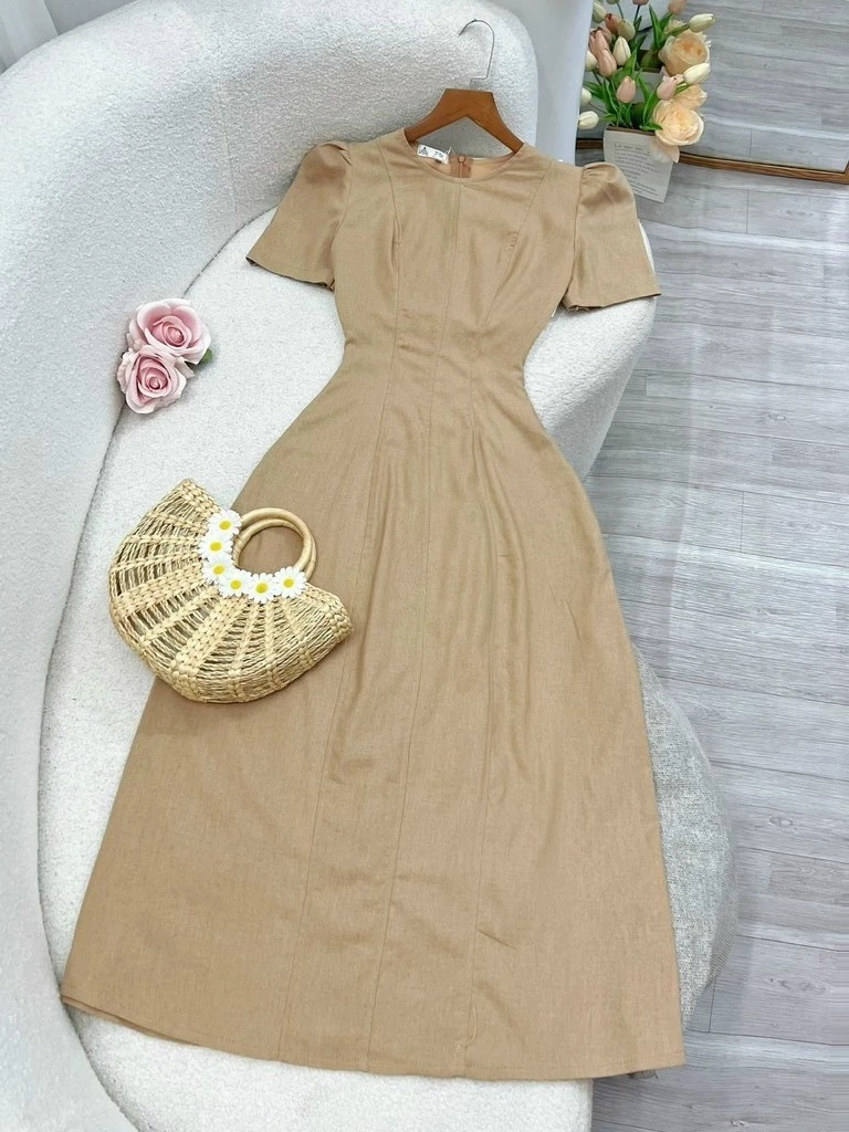 Đầm Dáng Dài Đi Tiệc Đơn Giản Nhẹ Nhàng Thiết Kế TuTu Store - Mã D510