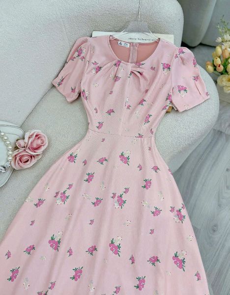 Váy Nhung Tăm Thiết Kế TuTu Store Dành Cho Nữ - Mã D877