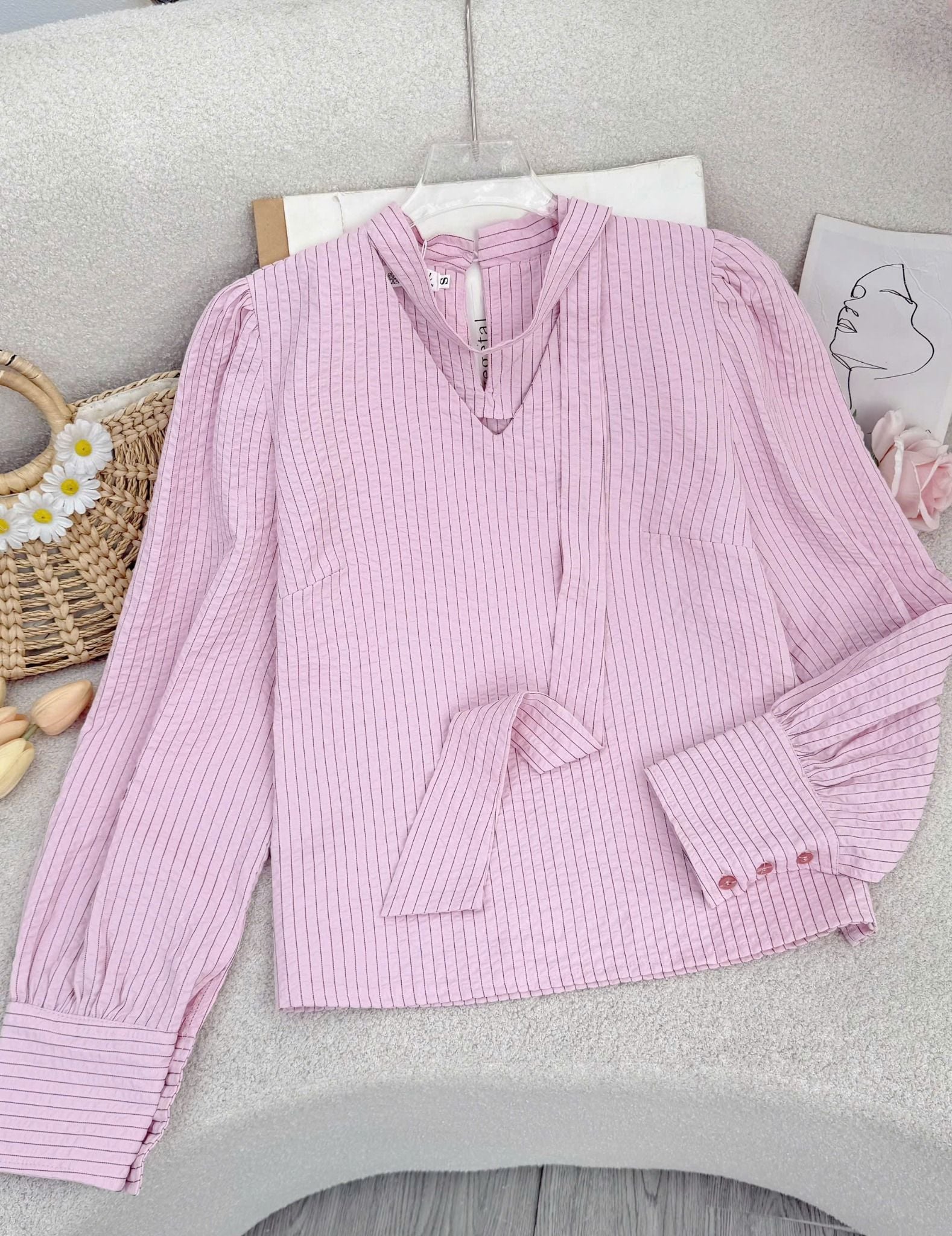 Áo Xô Lenin Cổ Nơ Thiết Kế TuTu Store Phù Hợp Đi Làm Dành Cho Nữ - Mã A547