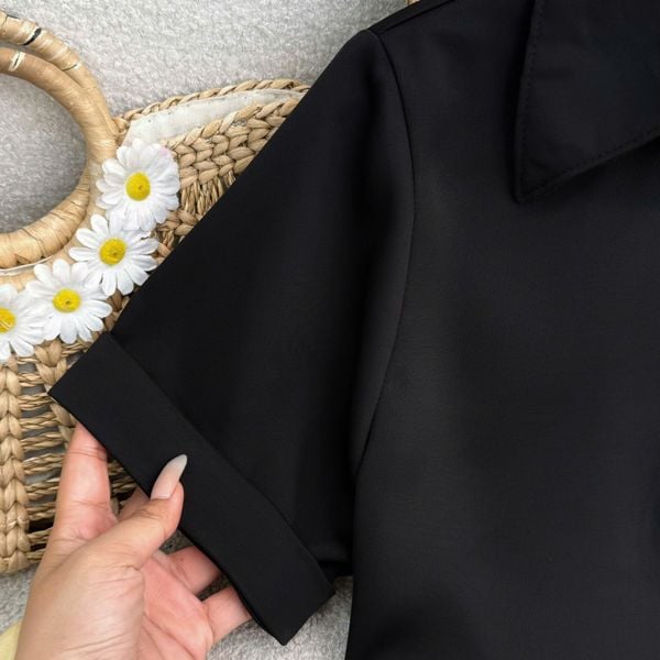 Áo Cotton Chéo Thiết Kế TuTu Store Phù Hợp Đi Làm Dành Cho Nữ - Mã AS578