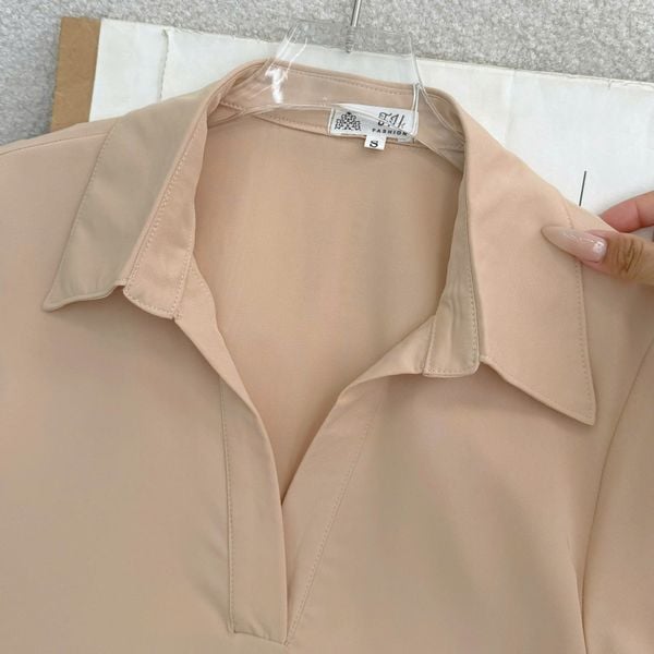 Áo Cotton Chéo Thiết Kế TuTu Store Phù Hợp Đi Làm Dành Cho Nữ - Mã AS578