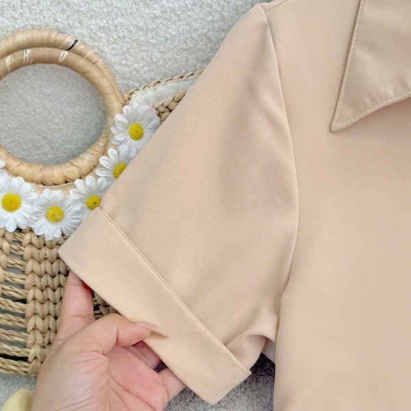 Áo Cotton Chéo Thiết Kế TuTu Store Phù Hợp Đi Làm Dành Cho Nữ - Mã AS578
