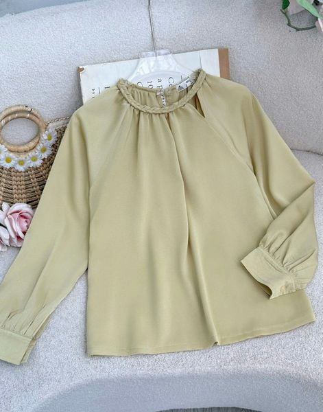 Áo Lụa Hàn Châu Thiết Kế TuTu Store Phù Hợp Đi Làm Dành Cho Nữ - Mã AS572
