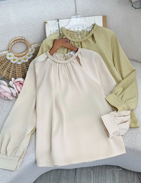 Áo Lụa Hàn Châu Thiết Kế TuTu Store Phù Hợp Đi Làm Dành Cho Nữ - Mã AS572