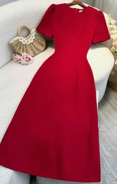 Đầm Linen Gân Thiết Kế TuTu Store Phù Hợp Đi Chơi Dành Cho Nữ - Mã D1126