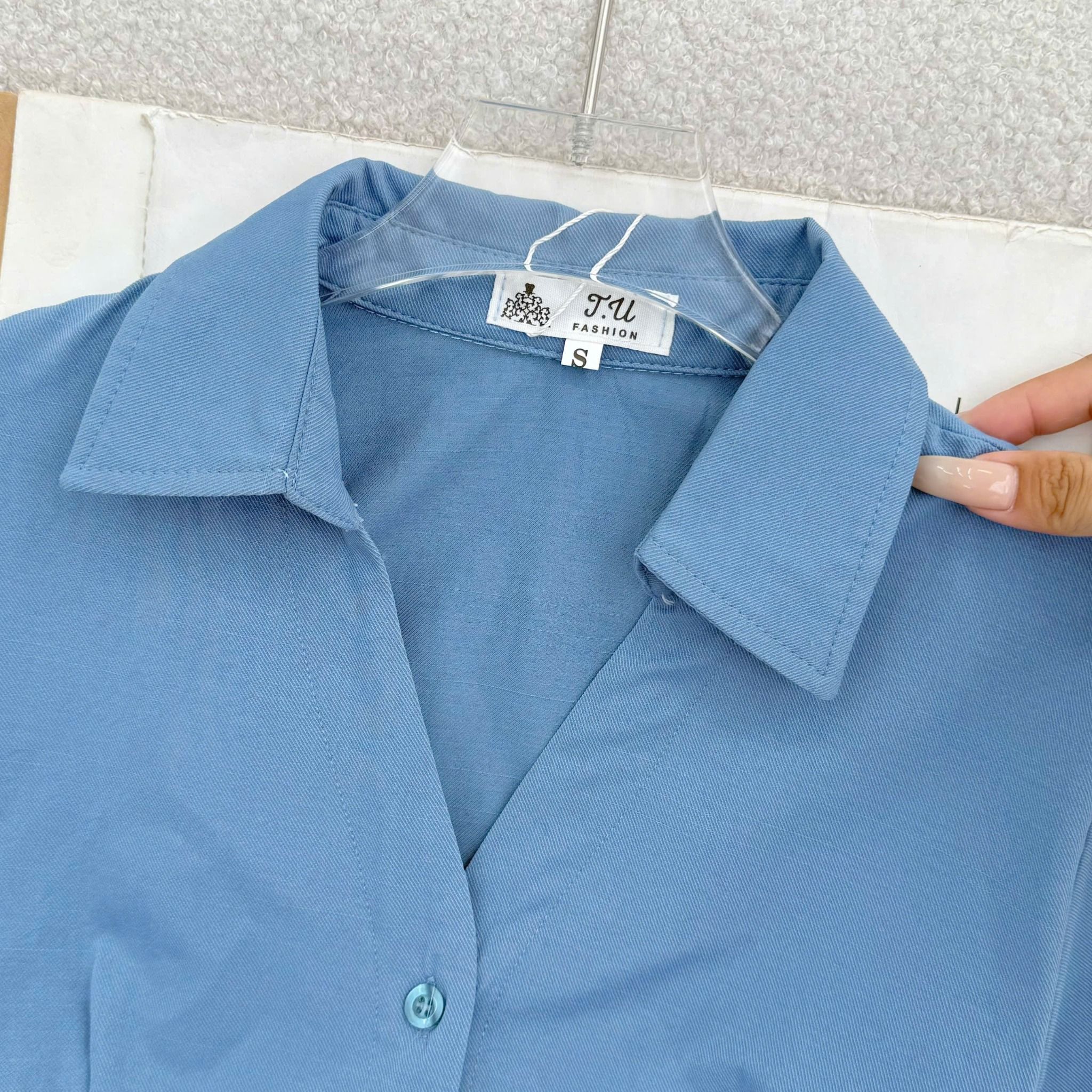 Áo Linen Sứ Gỗ Thiết Kế TuTu Store Phù Hợp Đi Chơi Dành Cho Nữ - Mã A489