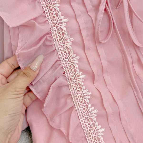 Áo Tơ Ánh Cổ Nơ Thiết Kế TuTu Store Phù Hợp Đi Làm Dành Cho Nữ - Mã A524