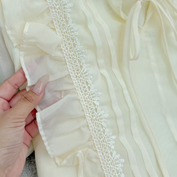 Áo Tơ Ánh Cổ Nơ Thiết Kế TuTu Store Phù Hợp Đi Làm Dành Cho Nữ - Mã A524