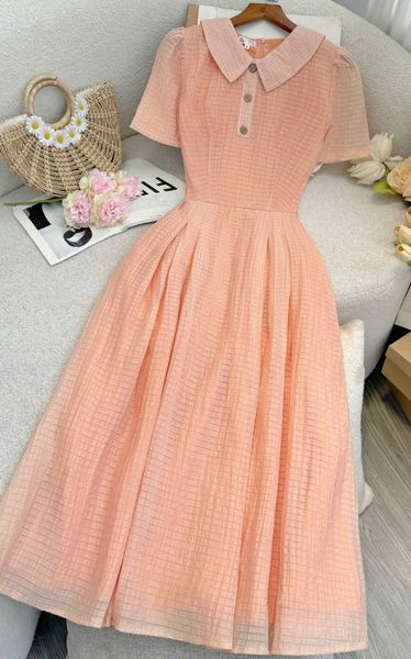 Đầm Tơ Caro Thiết Kế TuTu Store Phù Hợp Đi Chơi Dành Cho Nữ - Mã D1136