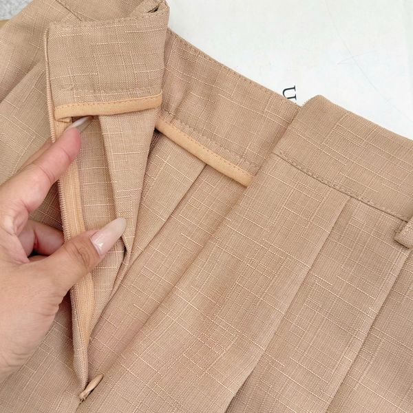 Chân Váy Linen Gân Thiết Kế TuTu Store Phù Hợp Đi Làm Dành Cho Nữ - Mã VS570