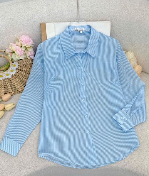 Áo Tơ Linen Sọc Thiết Kế TuTu Store Phù Hợp Đi Làm Dành Cho Nữ - Mã A542