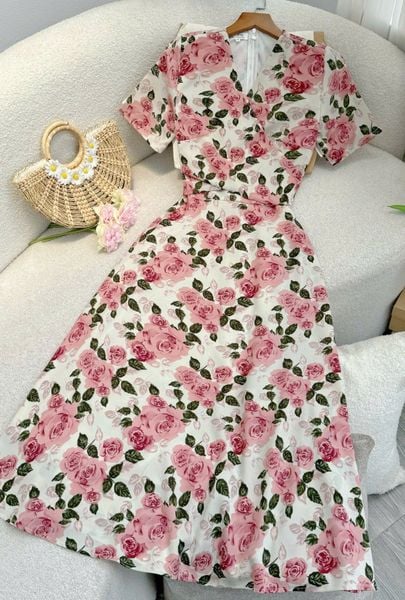 Đầm Lụa Mango Hoa Thiết Kế TuTu Store Phù Hợp Đi Chơi Dành Cho Nữ - Mã D1129