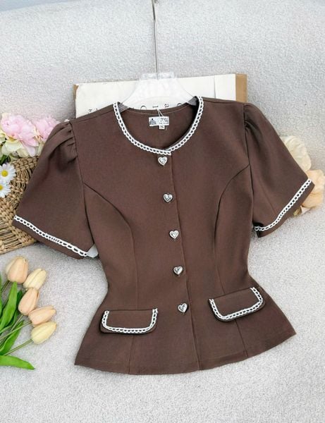 Áo Cotton Hàn Thiết Kế TuTu Store Phù Hợp Đi Làm Dành Cho Nữ - Mã AS591