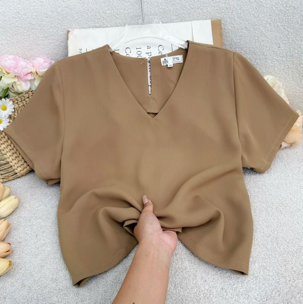 Áo Cotton Chéo Thiết Kế TuTu Store Phù Hợp Đi Chơi Dành Cho Nữ - Mã AS587