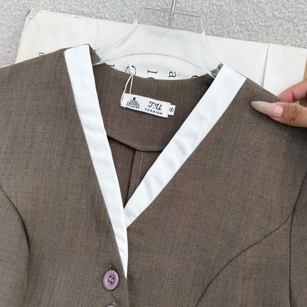 Áo Bố Gân Hàn Quốc Peplum Thiết Kế TuTu Store Phù Hợp Đi Làm Dành Cho Nữ - Mã A512
