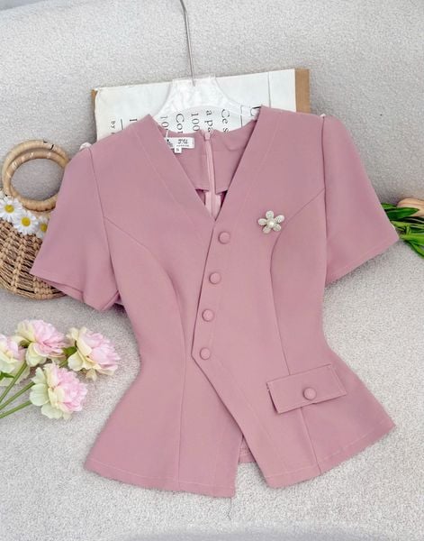 Áo Cotton Hàn Thiết Kế TuTu Store Phù Hợp Đi Làm Dành Cho Nữ - Mã A539