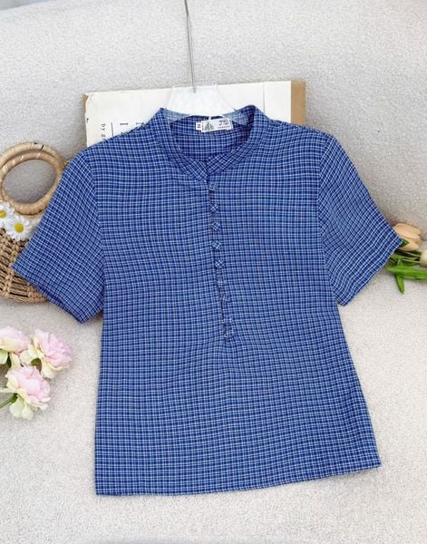 Áo Xô Caro Thiết Kế TuTu Store Phù Hợp Đi Làm Dành Cho Nữ - Mã AS589