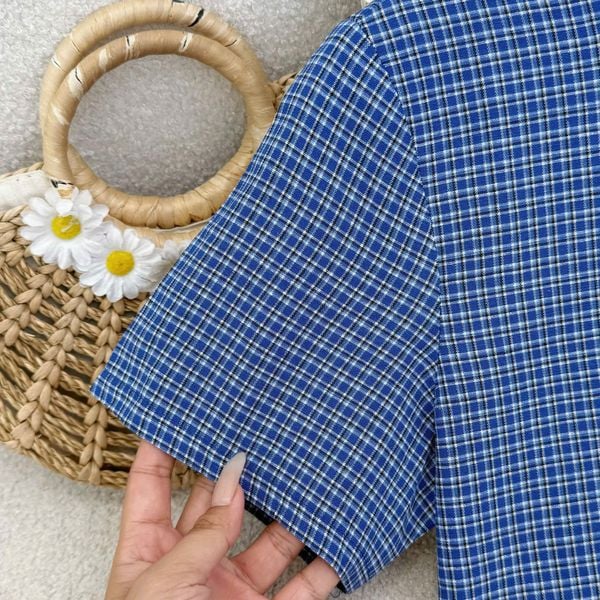 Áo Xô Caro Thiết Kế TuTu Store Phù Hợp Đi Làm Dành Cho Nữ - Mã AS589