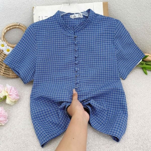 Áo Xô Caro Thiết Kế TuTu Store Phù Hợp Đi Làm Dành Cho Nữ - Mã AS589