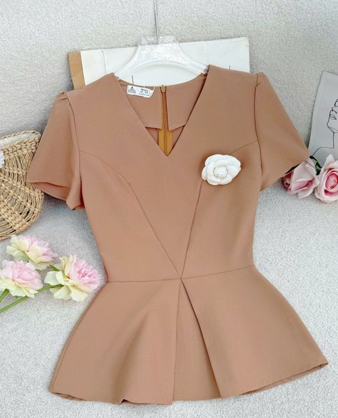 Áo Đính Nơ Cotton Hàn Phù Hợp Đi Làm Thiết Kế TuTu Store Dành Cho Nữ -Mã A486