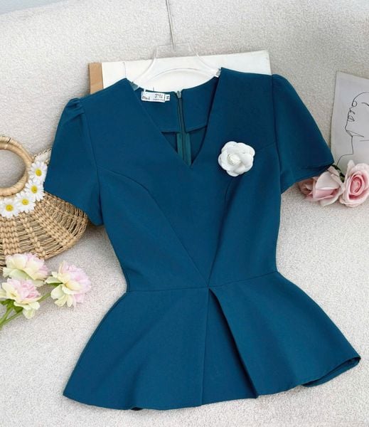 Áo Đính Nơ Cotton Hàn Phù Hợp Đi Làm Thiết Kế TuTu Store Dành Cho Nữ -Mã A486