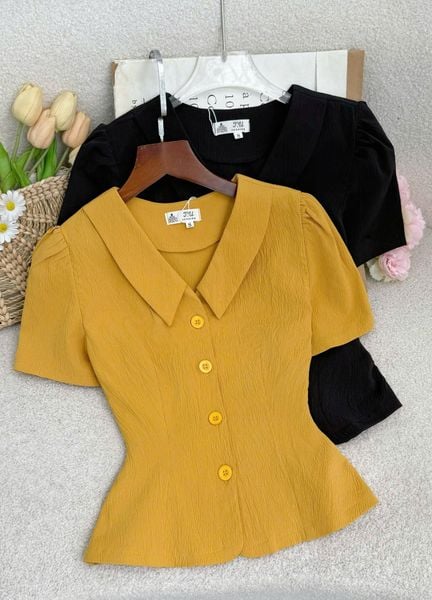 Áo Cotton Xốp Peplum Thiết Kế TuTu Store Phù Hợp Đi Làm Dành Cho Nữ - Mã A548