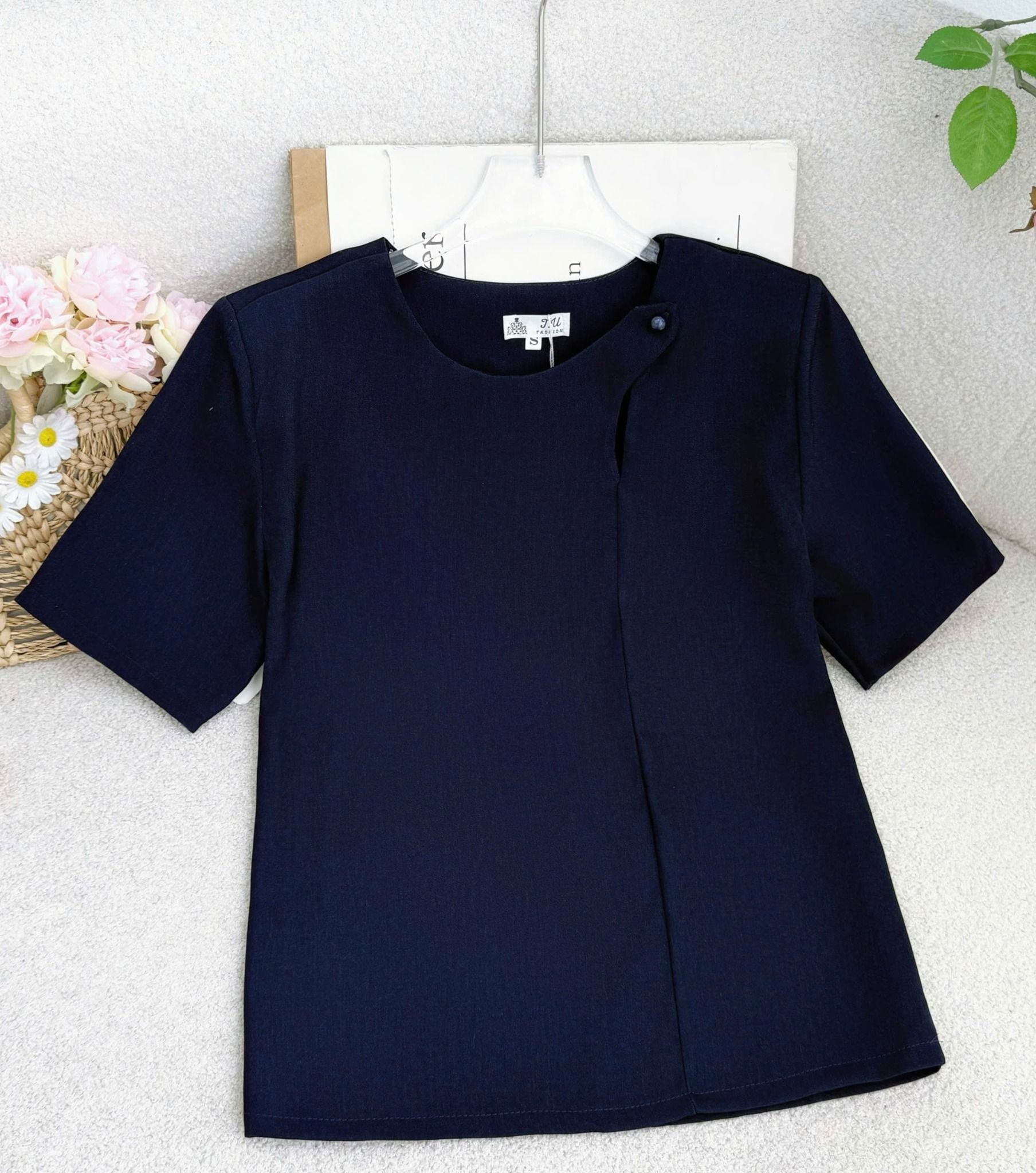 Áo Chéo Nhung Hàn Thiết Kế TuTu Store Phù Hợp Đi Làm Dành Cho Nữ - Mã AS574