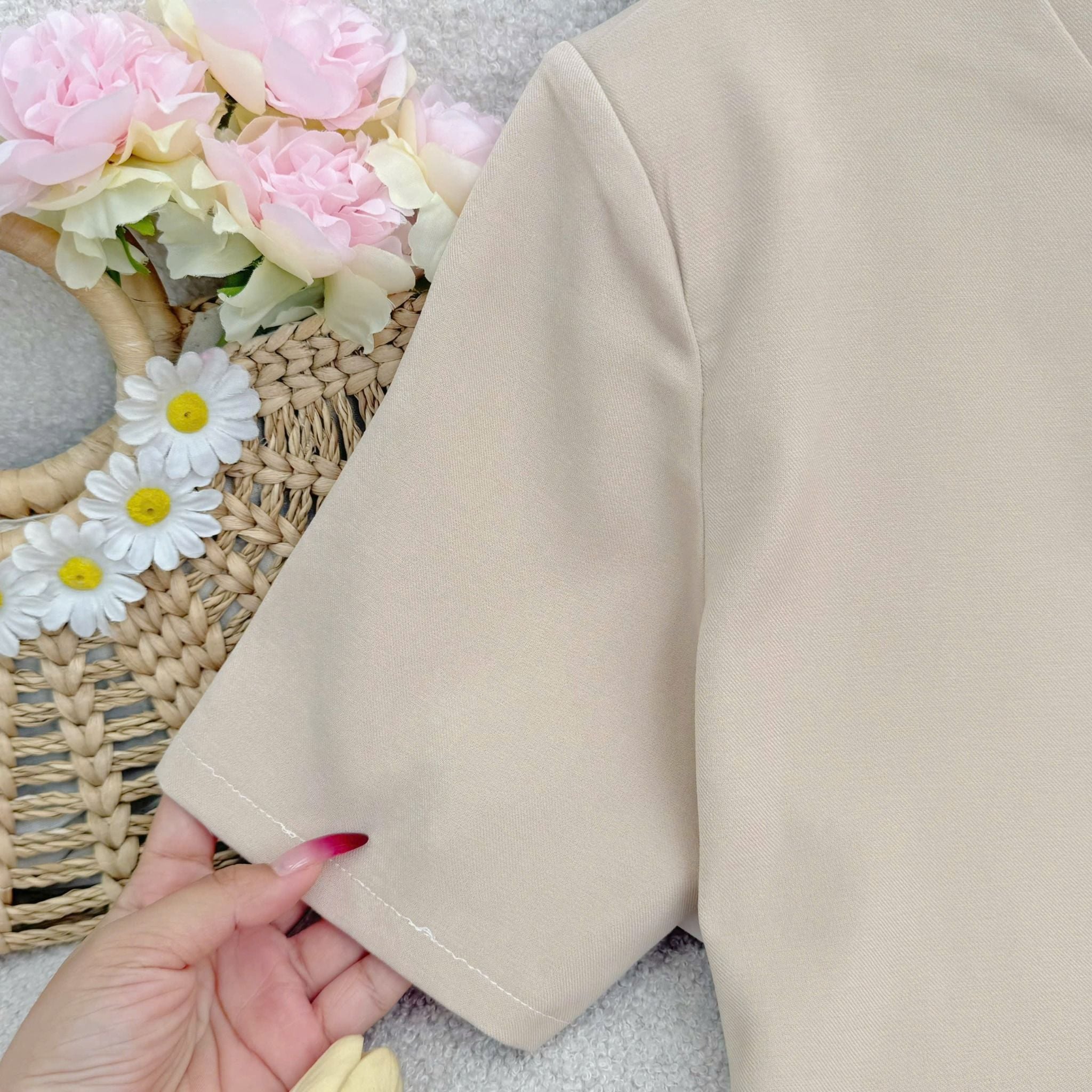 Áo Chéo Nhung Hàn Thiết Kế TuTu Store Phù Hợp Đi Làm Dành Cho Nữ - Mã AS574