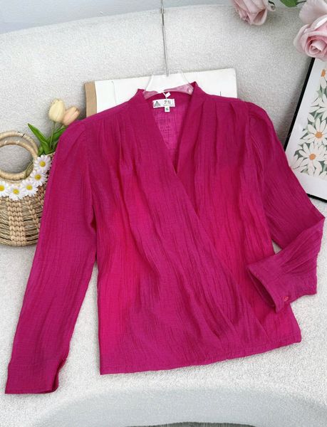 Áo Tơ Nhăn Thiết Kế TuTu Store Phù Hợp Đi Làm Dành Cho Nữ - Mã AS579