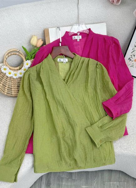 Áo Tơ Nhăn Thiết Kế TuTu Store Phù Hợp Đi Làm Dành Cho Nữ - Mã AS579