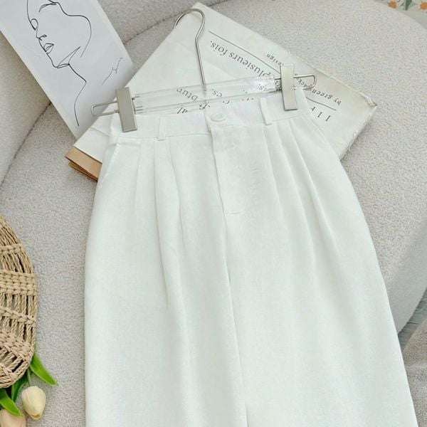 Quần Linen Cotton Thiết Kế TuTu Store Phù Hợp Đi Làm Dành Cho Nữ - Mã QS583