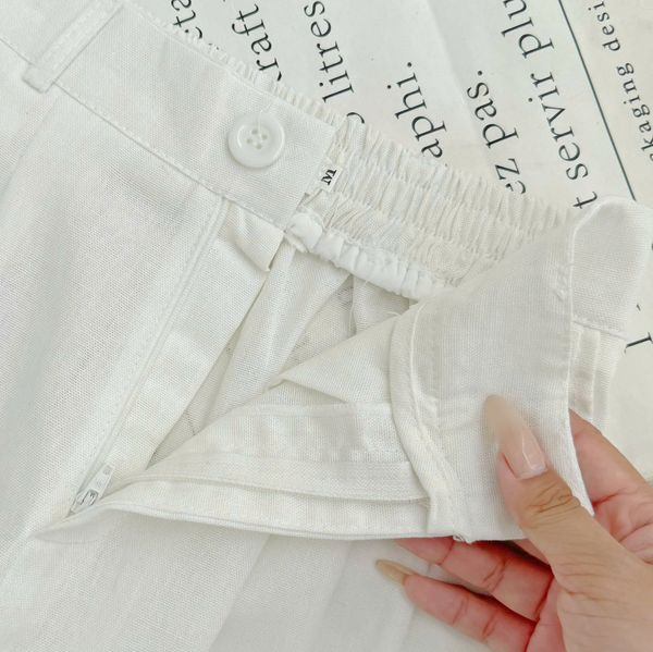Quần Linen Cotton Thiết Kế TuTu Store Phù Hợp Đi Làm Dành Cho Nữ - Mã QS583