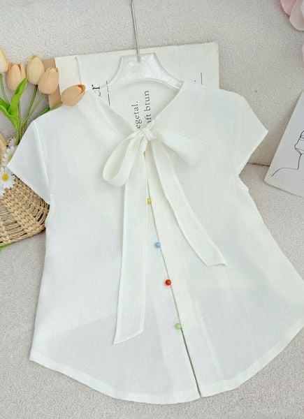 Áo Linen Cotton Thiết Kế TuTu Store Phù Hợp Đi Làm Dành Cho Nữ - Mã AS583