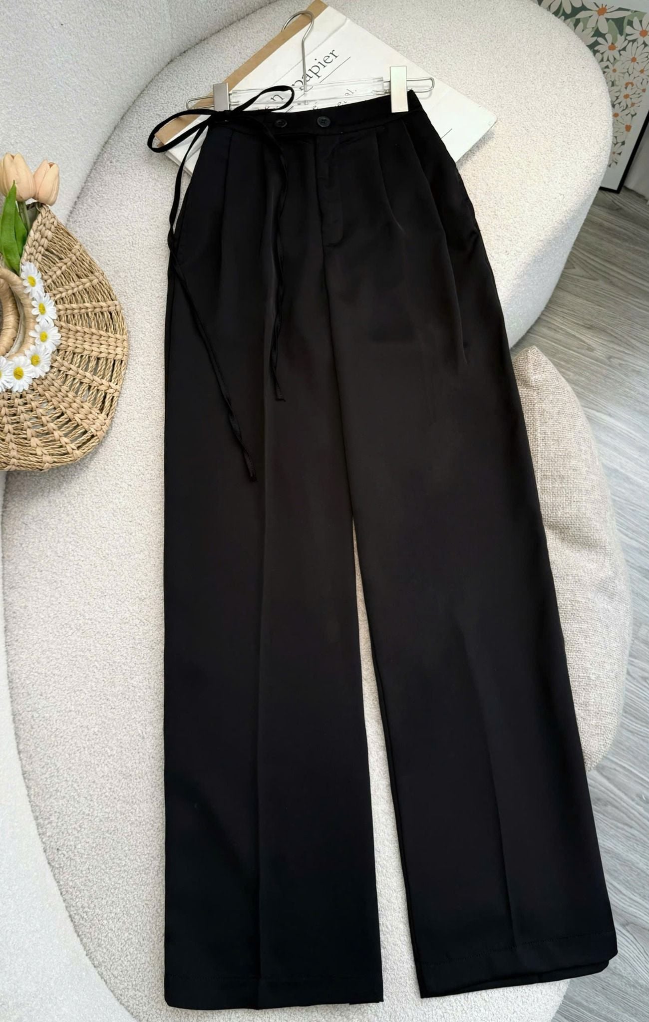 Quần Cotton Chéo Thiết Kế TuTu Store Dành Cho Nữ Mã Q137